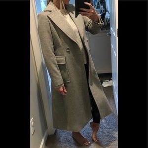 NWT Kristen Blake Grey Wool Belted Coat